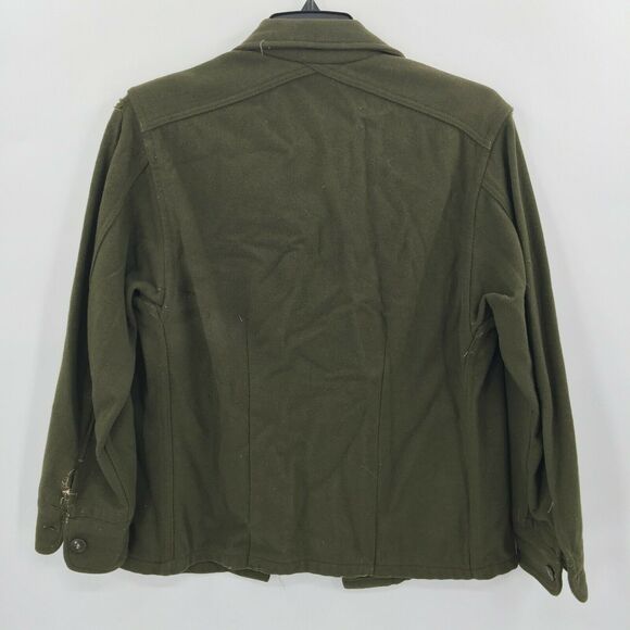 Genuine USA Army Wool Shirts overCoat Jacket Combat Uniform Jacket Olive Small - Picture 2 of 5
